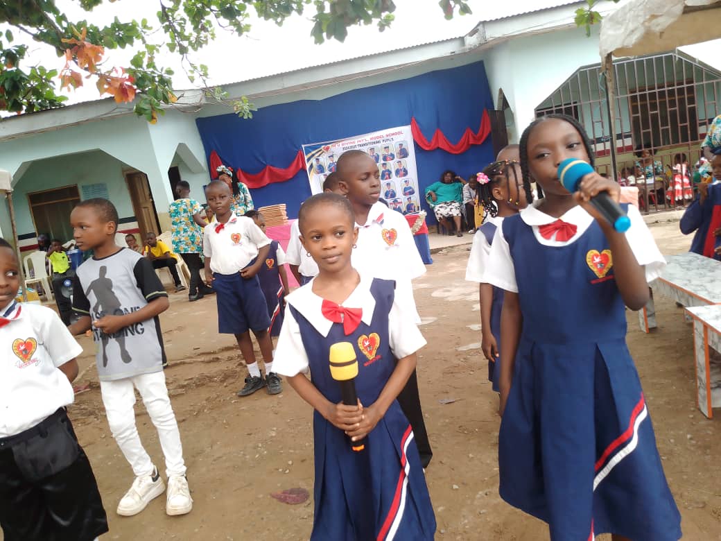 speech giving at Happie-Ugo Divine Int'l Model School